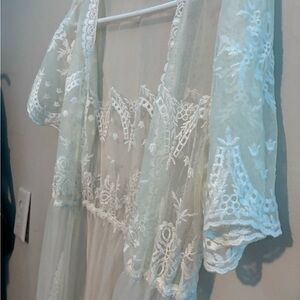 Elegant Lace Sheer Robe